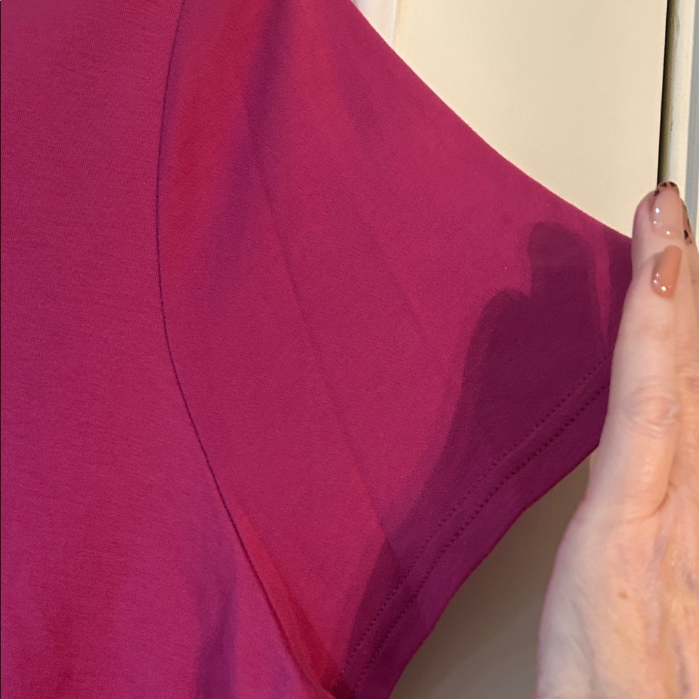 Croft & Barrow Fuchsia Short Sleeve Tee - Picture 3 of 5